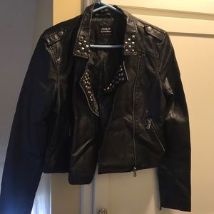 Black leather jacket